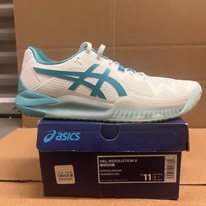 ASICS Gel Résolution 8 for women size 11 color white Lagoon